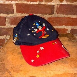 Vintage Kids Disney Parks Mickey Mouse Fantasia Youth Blue Hat Magic‎